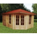 Cabaña de Esquina 28mm Gemma 4.5mx3m Lado Derecho Cabaña de Madera L1