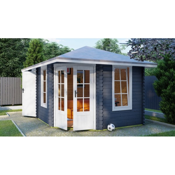 Cabaña de Esquina 28mm Gemma 4.5mx3m Lado Derecho Cabaña de Madera L1