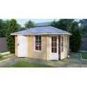 Cabaña de Esquina 28mm Gemma 4.5mx3m Lado Derecho Cabaña de Madera L1
