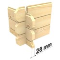 Cabaña de Esquina 28mm Gemma 4.5mx3m Lado Derecho Cabaña de Madera L1