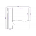 Oficina del jardín L shape 28mm Grace 5.1mx4.8m/ DOBLE ACRISTALAMIENTO/SUELO INCLUIDO