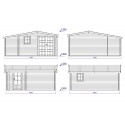 Oficina del jardín L shape 28mm Grace 5.1mx4.8m/ DOBLE ACRISTALAMIENTO/SUELO INCLUIDO