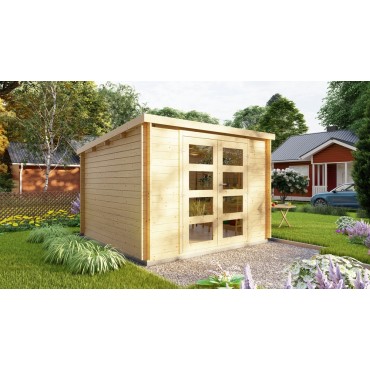 Cabaña de madera 28mm Aleska 3mx2.4m