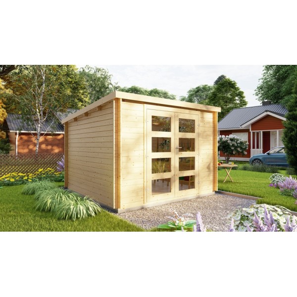 Cabaña de madera 28mm Aleska 3mx2.4m