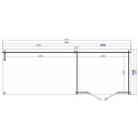 Caseta de jardín NiklassoXXL de 28 mm con porche lateral 3mx2,4m+4m